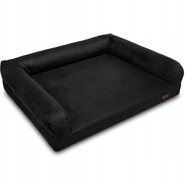 Hundeseng til stor hund, sort, ortopædisk sofa, labrador, HUGGY DOGGY XXL