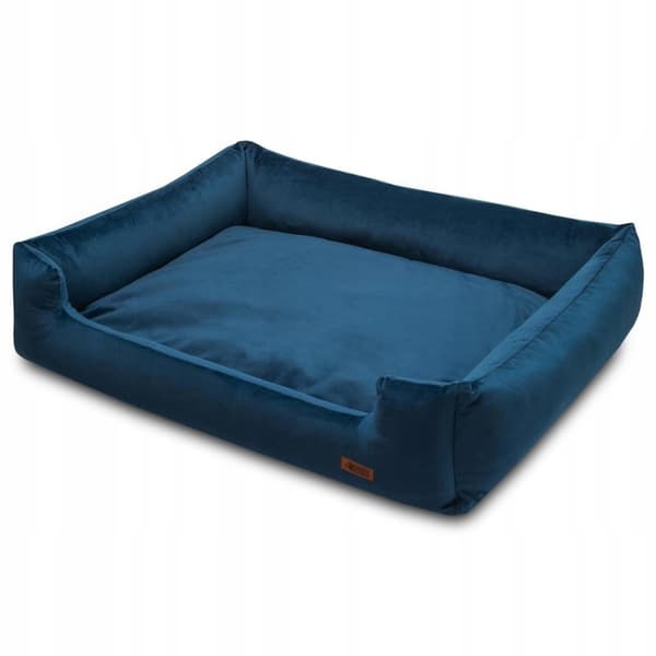 Luksus hundeseng premium marineblå stor seng HUGGY DOGGY XXL