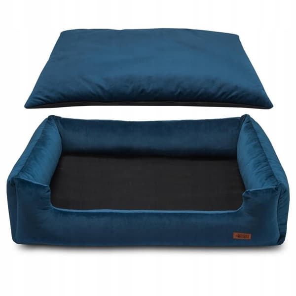 Koiranpeti samettinen tummansininen premium husky-peti HUGGY DOGGY XL