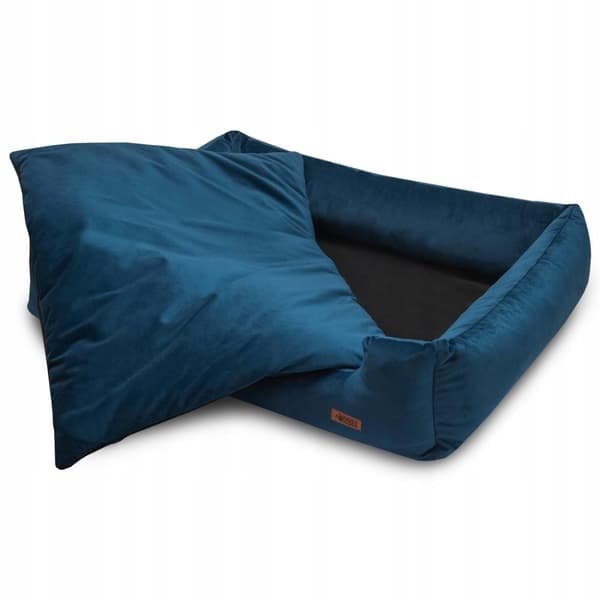 Koiranpeti samettinen tummansininen premium husky-peti HUGGY DOGGY XL