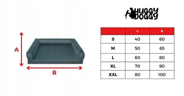 Smuk hundeseng ortopædisk sofa premium HUGGY DOGGY XL