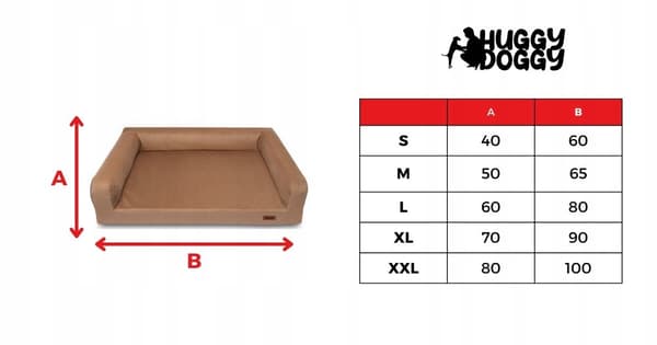 Sänkysohva suurille koirille, ortopedinen premium-luokan husky HUGGY DOGGY XL