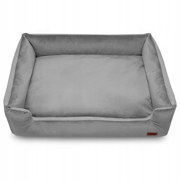 Klassinen PREMIUM-koiranpeti harmaasta materiaalista, nukkumiseen HUGGY DOGGY XL