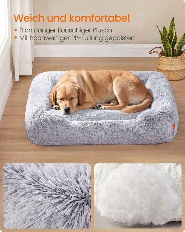 Hundeseng, Feandrea PGW271G01, 71x55x18 cm, Ombre Grey