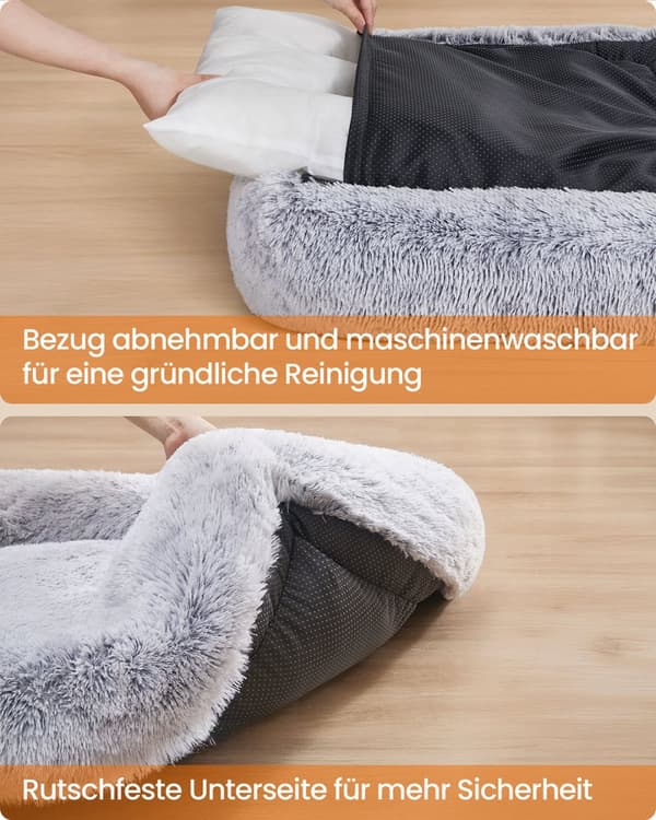 Hundeseng, Feandrea PGW271G01, 71x55x18 cm, Ombre Grey