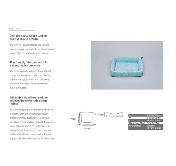 PETKIT, Deep Sleep All Season Pet Bed L