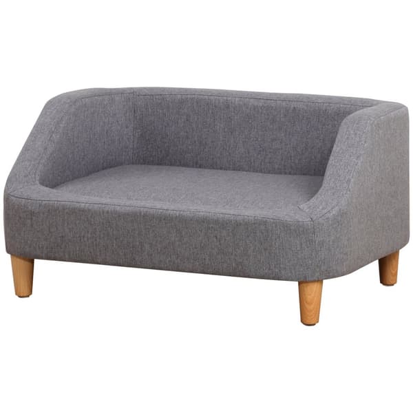 Rootz Pet Sofa - Scandinavian Bed - Dog Couch - Blød polstring - Eucalyptus Wood - 75 cm x 55 cm x 39 cm