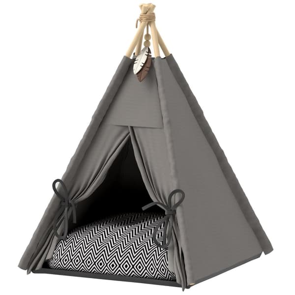 Rootz Tipi -teltta lemmikkieläimille - eläinsängyt - kissan teltta - viihtyisä retriitti - 60 cm x 60 cm x 76 cm