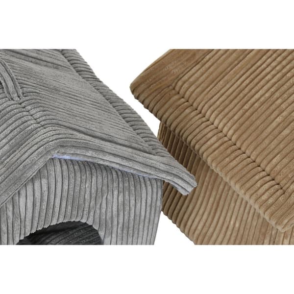 Koiran peti DKD Home Decor 40 x 33 x 38 cm 48 x 37 x 40 cm Harmaa Kameli Alumiini 2 osaa