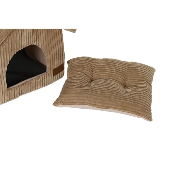 Koiran peti DKD Home Decor 40 x 33 x 38 cm 48 x 37 x 40 cm Harmaa Kameli Alumiini 2 osaa
