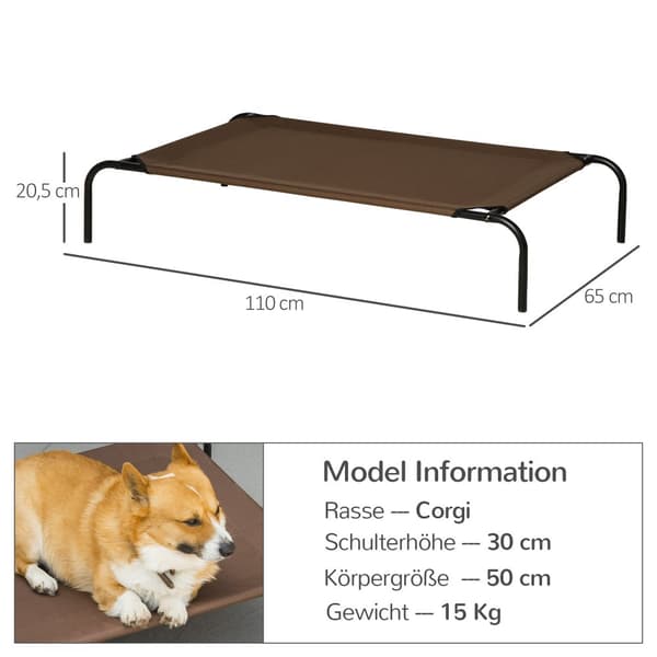 Hundesofa, 110x68x20 cm, Grå & Brun