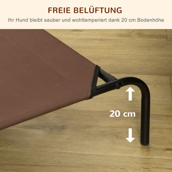 Hundesofa, 110x68x20 cm, Grå & Brun