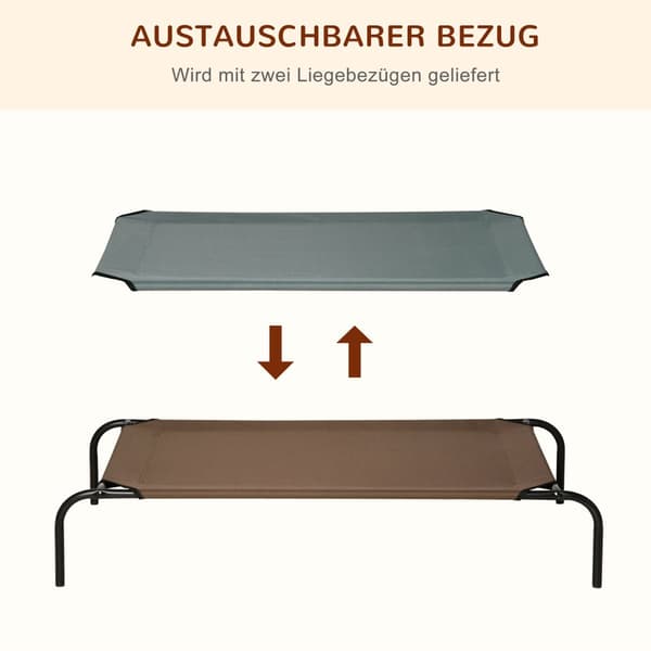 Hundesofa, 110x68x20 cm, Grå & Brun