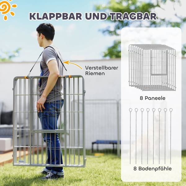 Pet Legeland, 100 cm Høj, Sølv