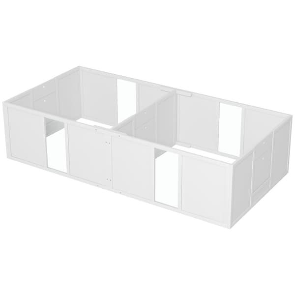 Hvalpegård, 196x96x48 cm, Hvid