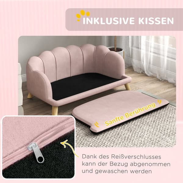Hundesofa, 98.5x60.5x35.5 cm, Pink