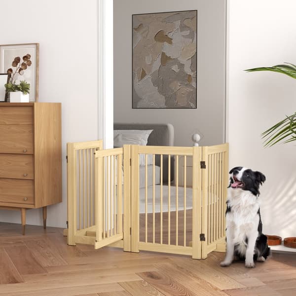 Hundebarriere, 204x75 cm, Naturlig