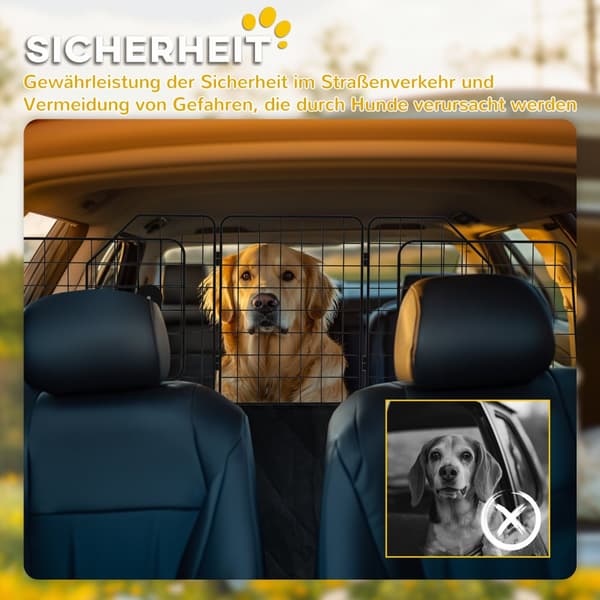 Hundegitter, 93-150 cm, Sort