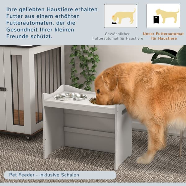 Hundskål, 54Lx31.5Bx47H cm, Vit