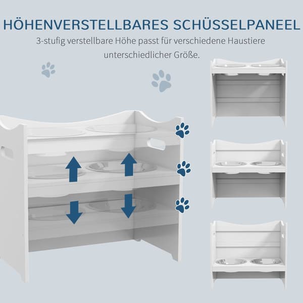 Hundskål, 54Lx31.5Bx47H cm, Vit