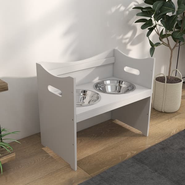 Hundskål, 54Lx31.5Bx47H cm, Vit