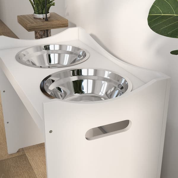 Hundskål, 54Lx31.5Bx47H cm, Vit
