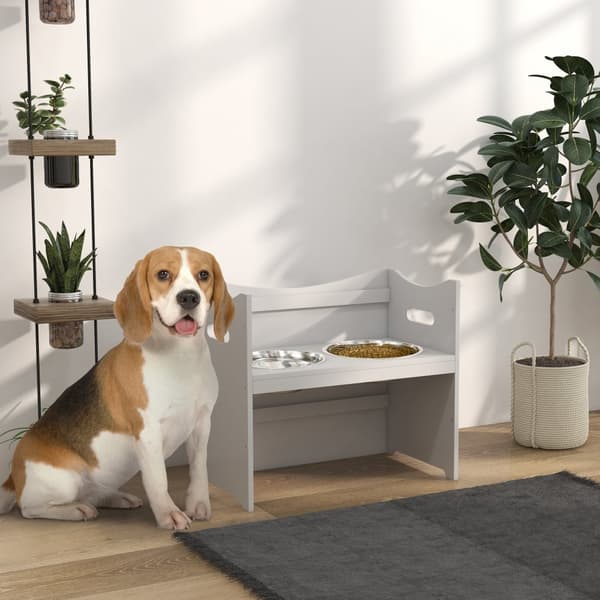 Hundskål, 54Lx31.5Bx47H cm, Vit