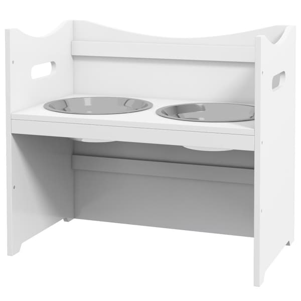 Hundeskål, 54Lx31.5Bx47H cm, Hvid