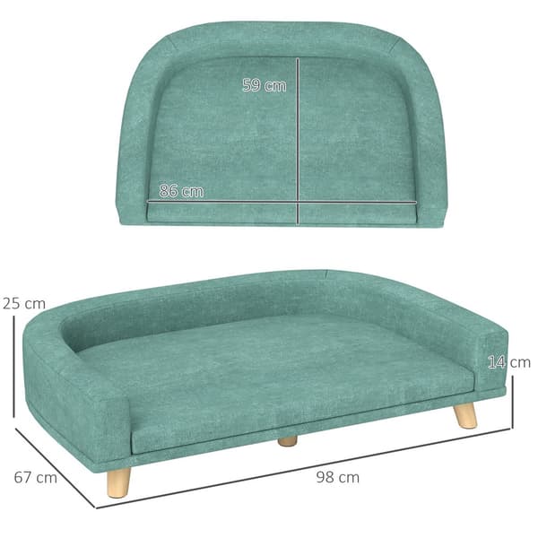 Kæledyrs Sofa, 98x67x25 cm, Grøn