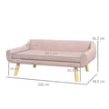 Miniatyrbillede 3 af 9: Hundesofa, 102x58.5x42.5 cm, Pink