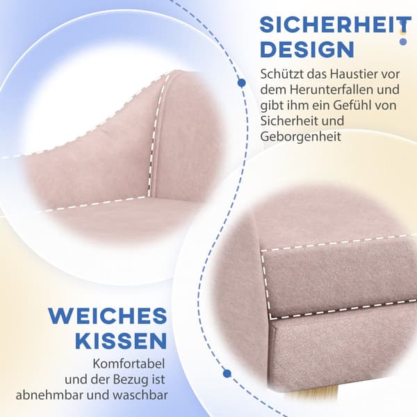 Hundesofa, 102x58.5x42.5 cm, Pink