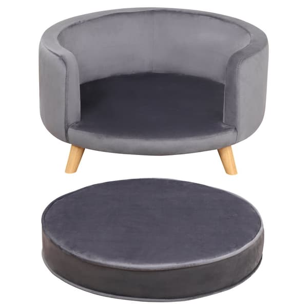 Pet Sofa til Mellemstore Hunde, 68x68x35 cm, Grå