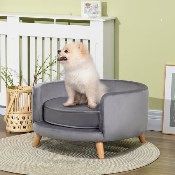 Pet Sofa til Mellemstore Hunde, 68x68x35 cm, Grå