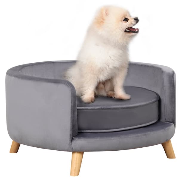 Pet Sofa til Mellemstore Hunde, 68x68x35 cm, Grå