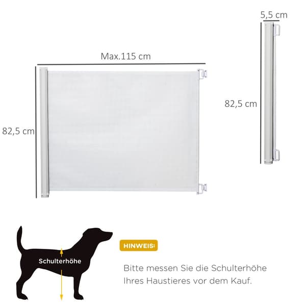 Sikkerhedsport, 115x82.5 cm, Hvid