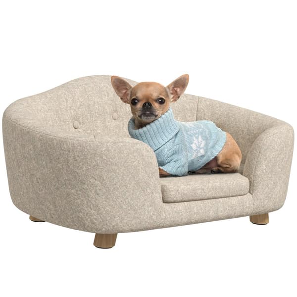 Hundesofa, 70x47x30 cm, Creme Hvid