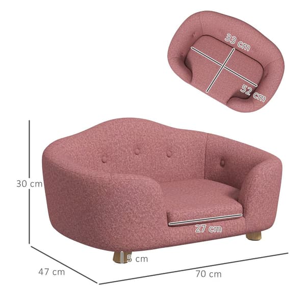 Hundeseng, 70x47x30 cm, Pink