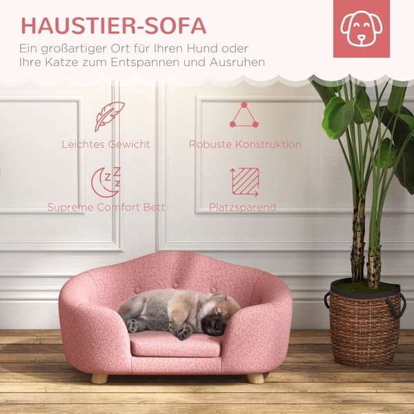 Hundeseng, 70x47x30 cm, Pink