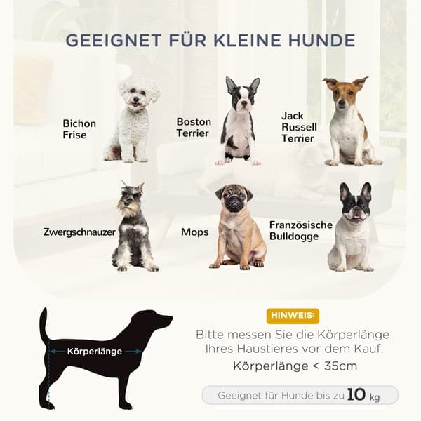 Hundesofa, D04-167GY, 86x55x33 cm, Lysegrå