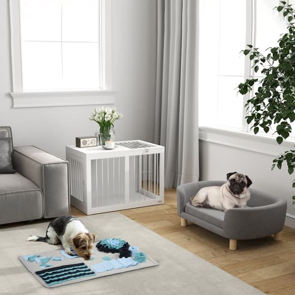 Hundesofa, D04-167GY, 86x55x33 cm, Lysegrå