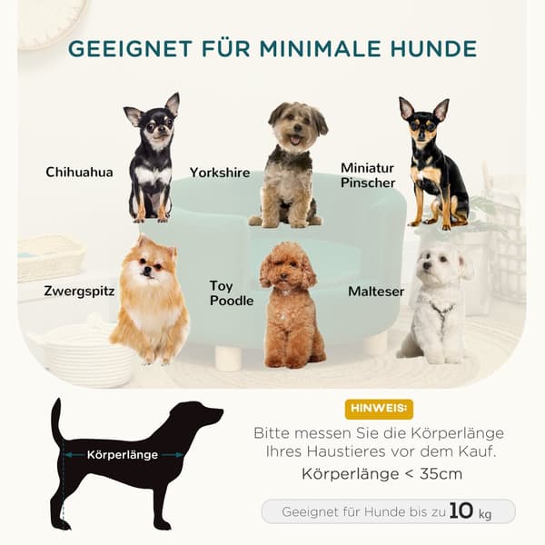 Hundeseng, 65x64x37 cm, Grøn