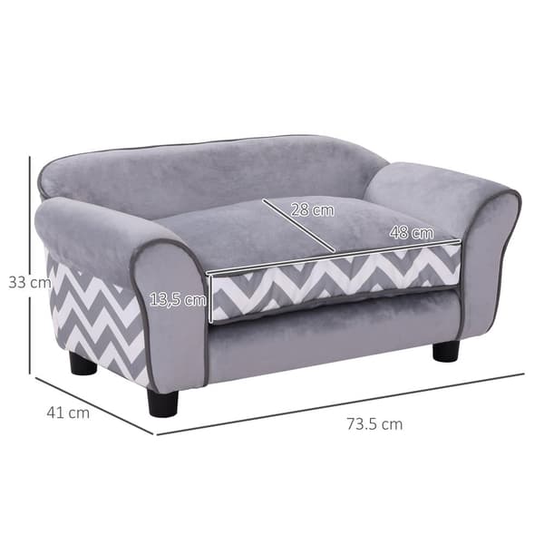 Kæledyrs Sofa, 73.5x41x33 cm, Grå