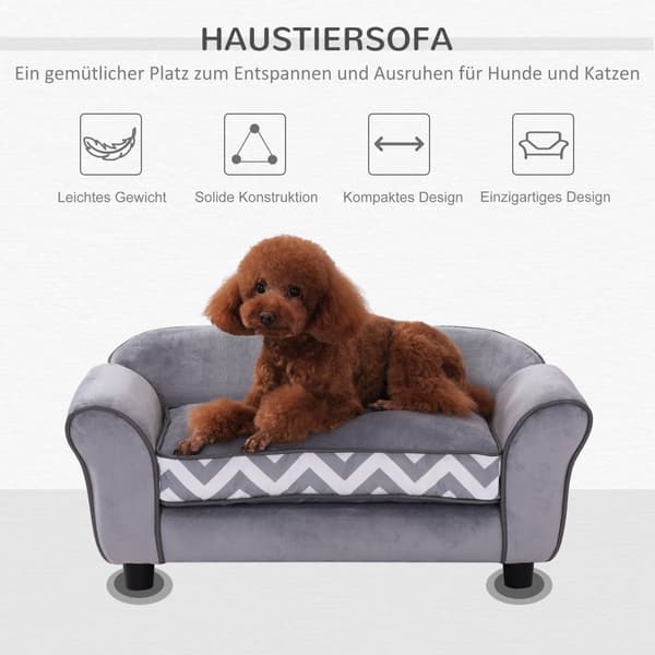 Kæledyrs Sofa, 73.5x41x33 cm, Grå