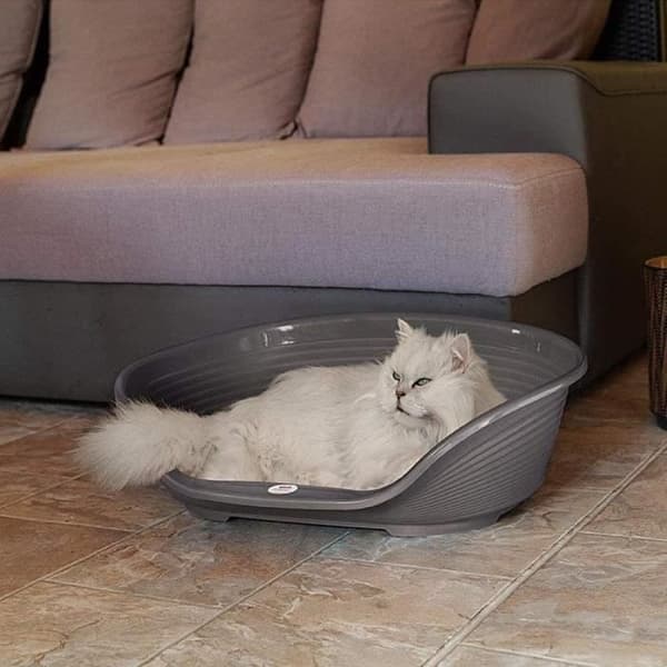 FERPLAST Siesta Deluxe 4 korgar - 61,5x45x21,5 cm - Mörkgrå - För hundar och katter