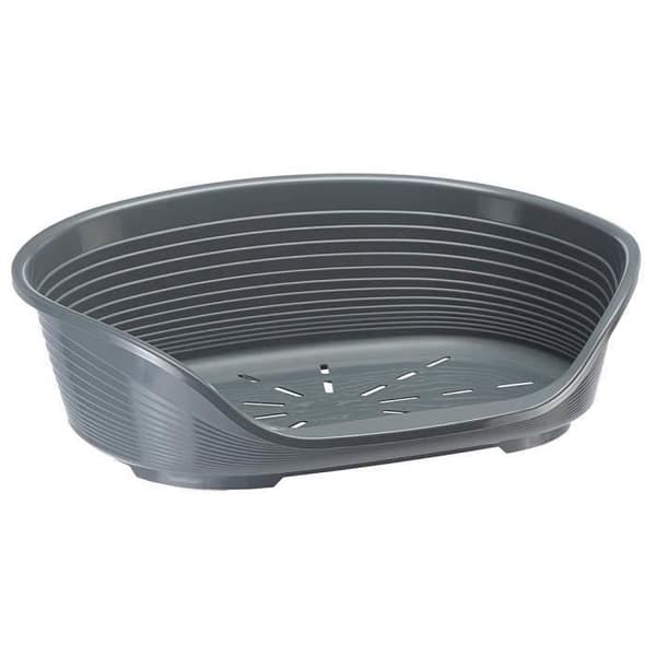 FERPLAST Siesta Deluxe 4 korgar - 61.5x45x21.5 cm - Mörkgrå - För hundar och katter