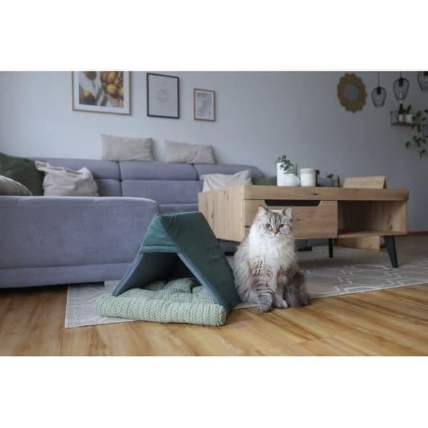 Kattbädd - KERBL - ANNE - 45 x 40 x 34 cm - Grön