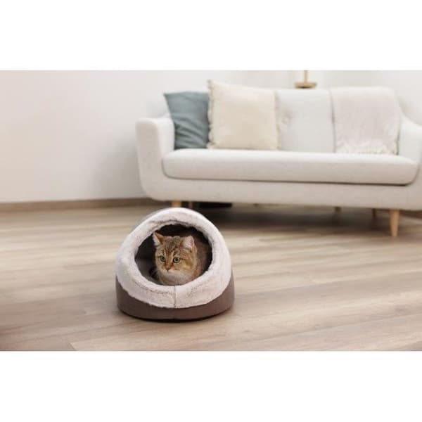 KERBL - Igloo för katter - JANA - 37 x 45 x 30 cm - Brun