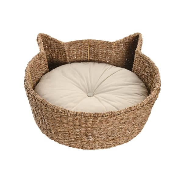 Koiran peti Home ESPRIT Valkoinen Luonnollinen Luonnonkuitu 55 X 45 X 18 CM