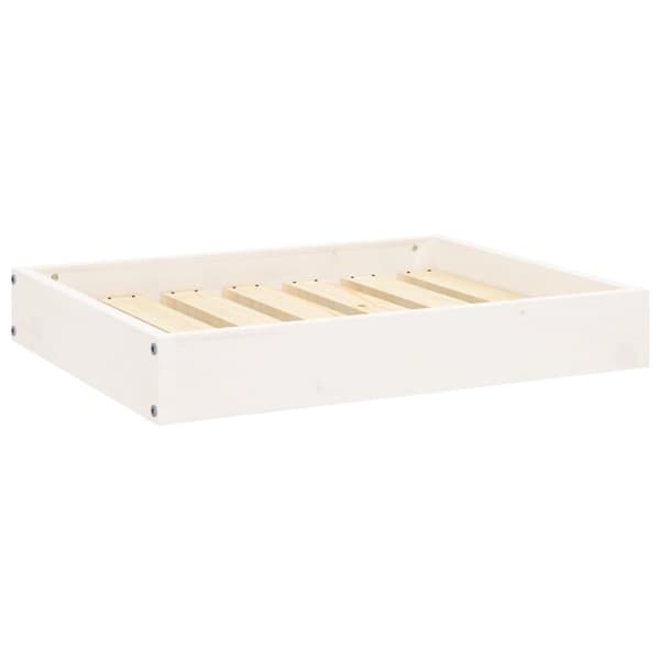 Hundbädd vit 61,5x49x9 cm massiv furu