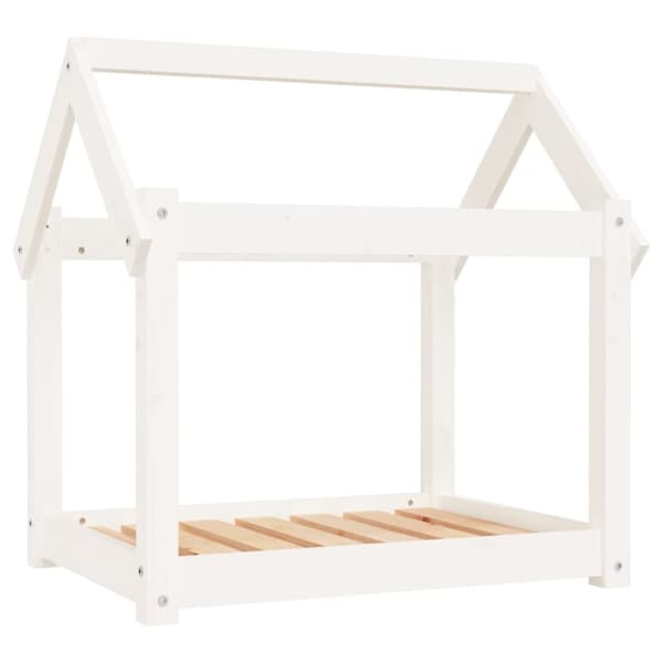 Hundbädd vit 71x55x70 cm massiv furu